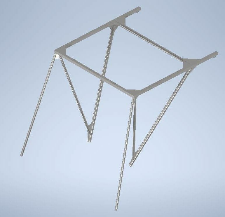 CAD model of solar panel holder